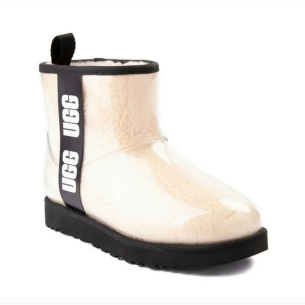 NEW Womens UGG Classic Clear Mini II Boot - Natural / Black $159
